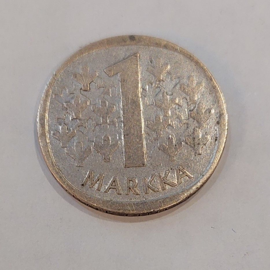 Suomi 1 markka 1965 kolikko