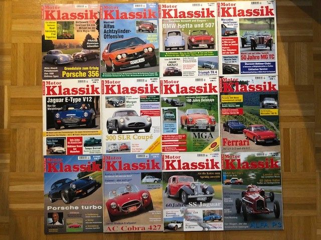 Motor Klassik lehti vuosikerta 1995, kaikki 12 numeroa