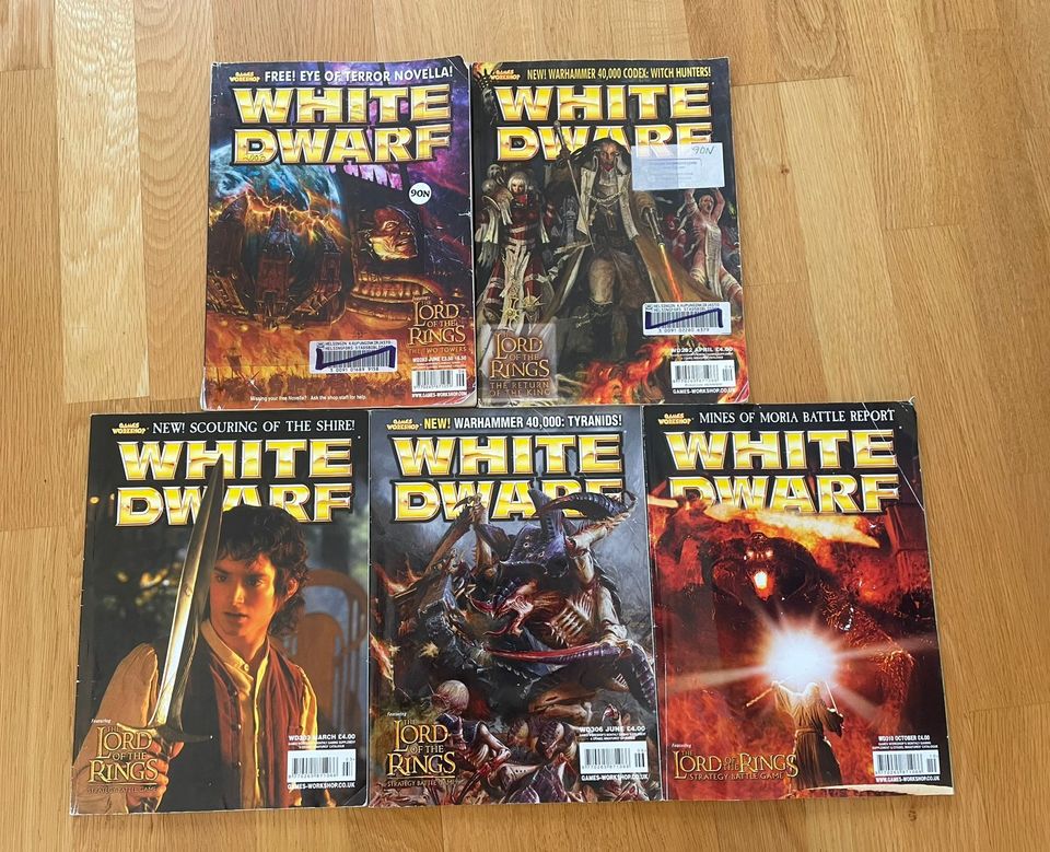 5 kpl White Dwarf lehtiä (2003 ja 2005) (ToriDiili - ei postikuluja 12.5 asti)