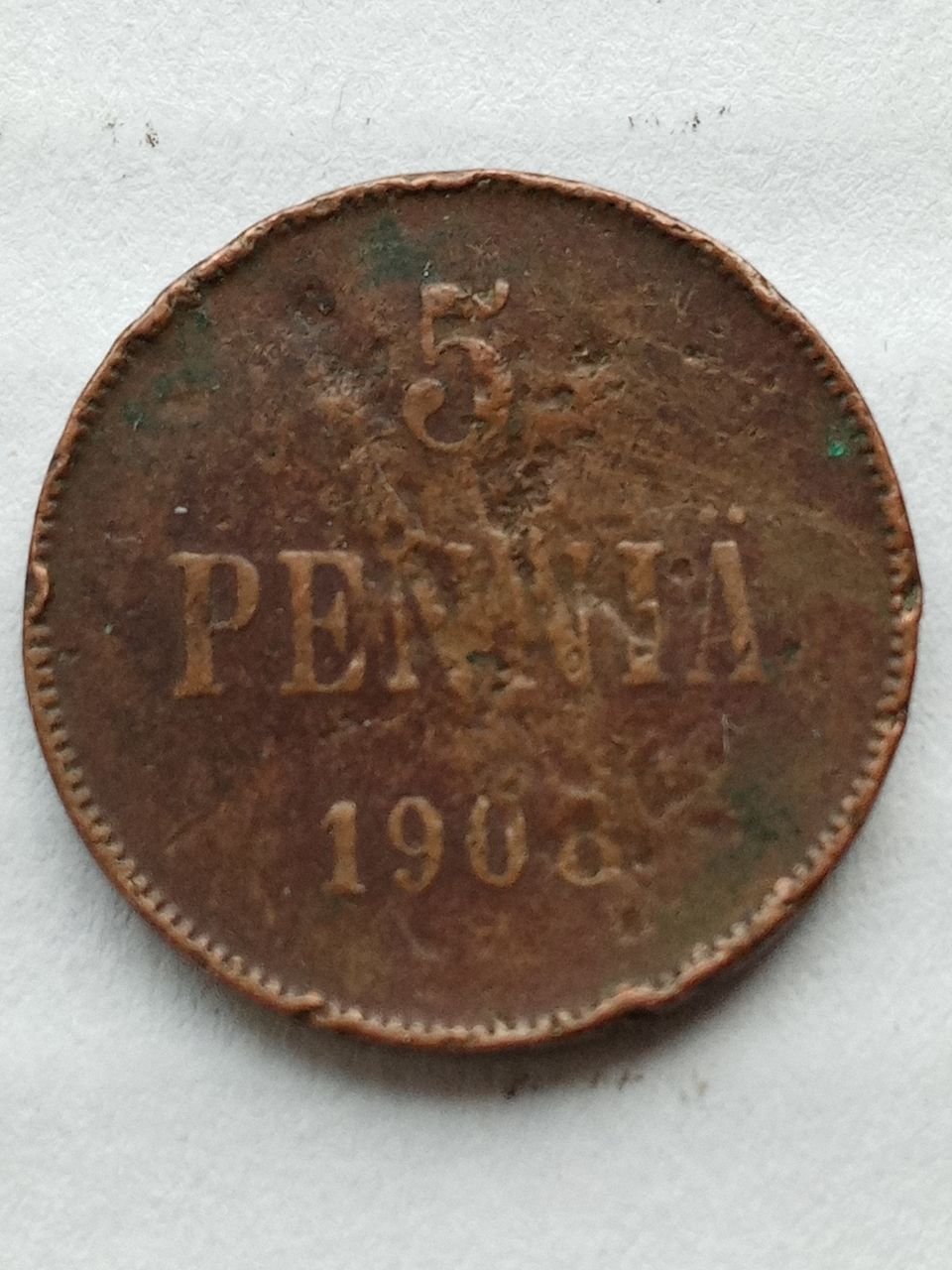 5 penniä 1908