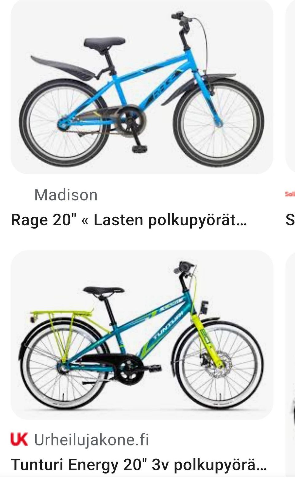 Ostetaan lasten 20" polkupyörä