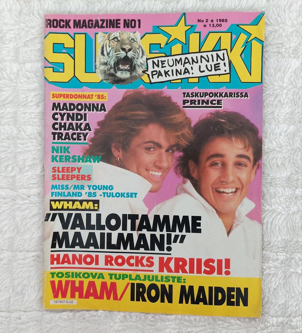 80-luku Suosikki 2/1985  - juliste kiinni