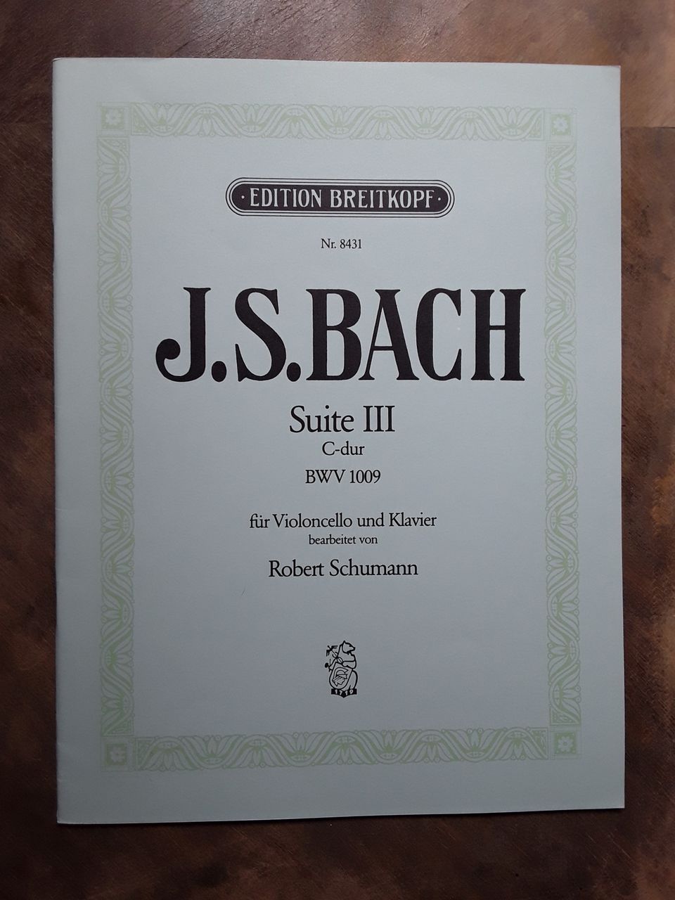 Bach / Schumann: Soolosellosarja C, sello/piano