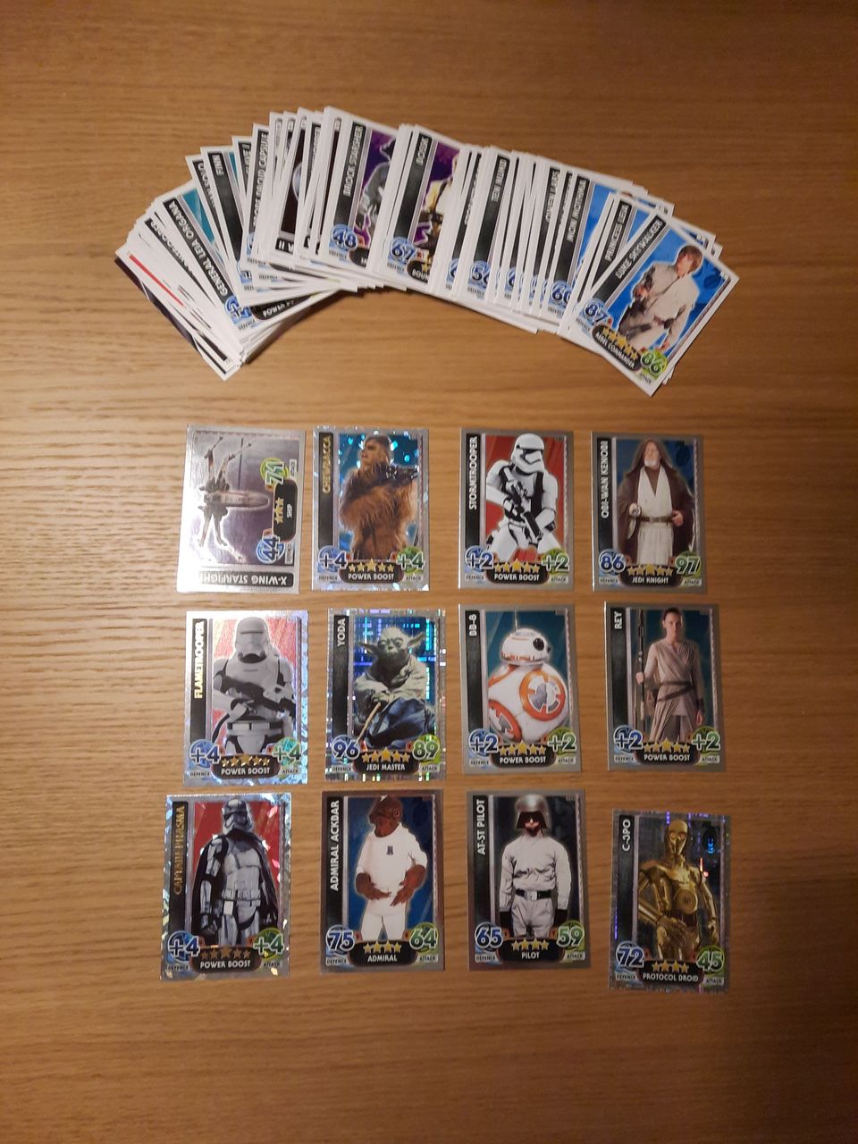 Star wars topps keräilykortteja 100kpl kaikki erilaisia