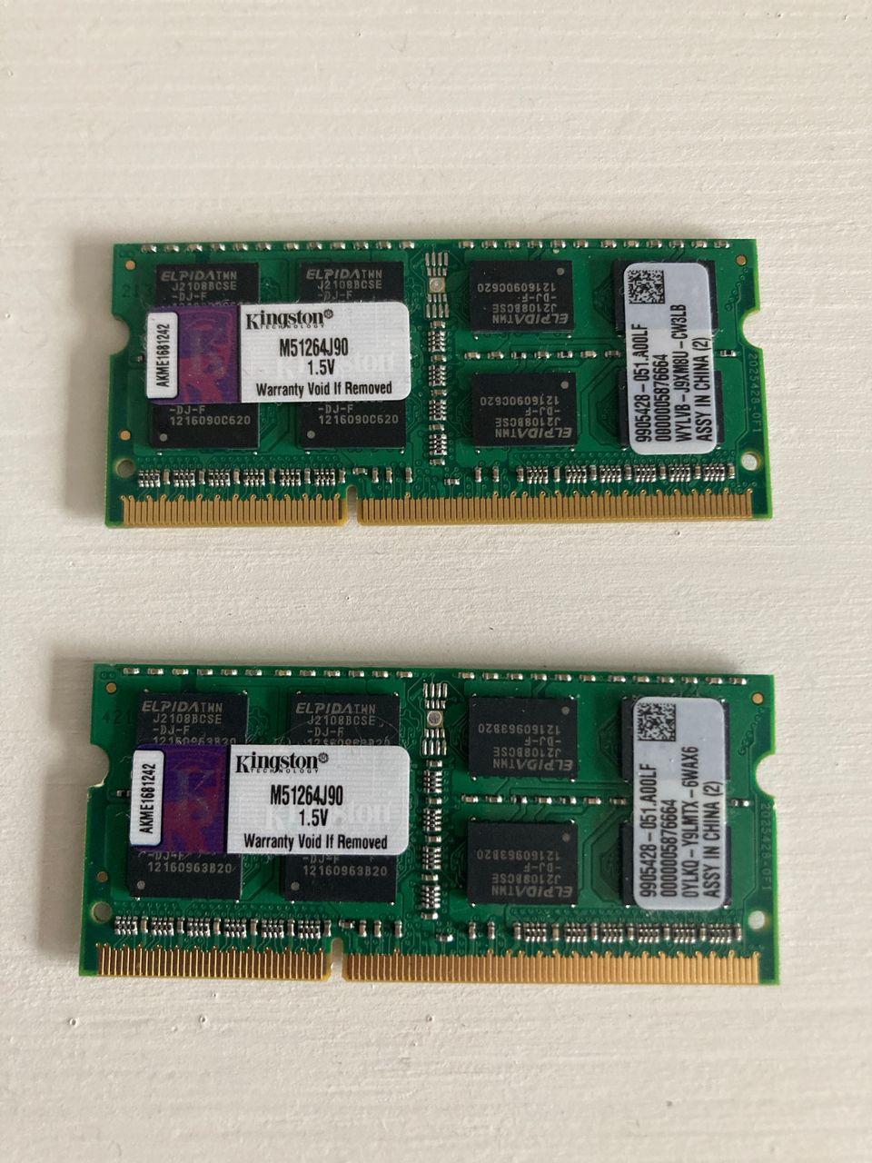 2 x Kingston 4 GB DDR3 1333 MHz muistikampa