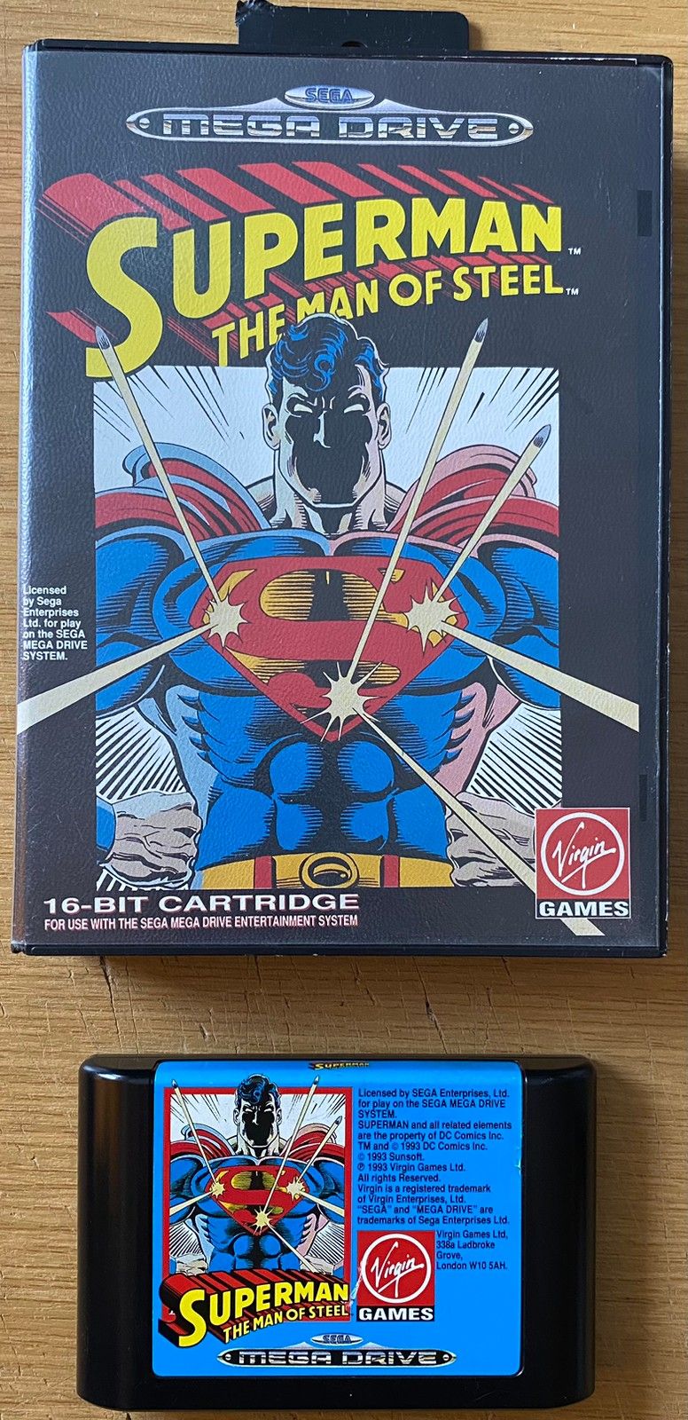 Superman The Man of Steel - Sega Mega Drive 16 bit Peli