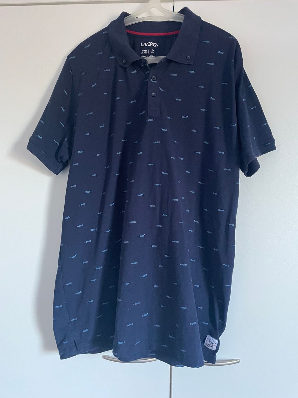 sininen kauluksellinen Livergy t-paita, koko XXL
