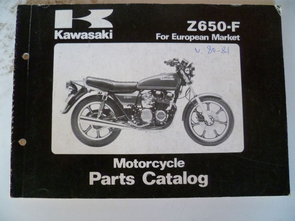Kawasaki varaosakirja Z650-F 1981