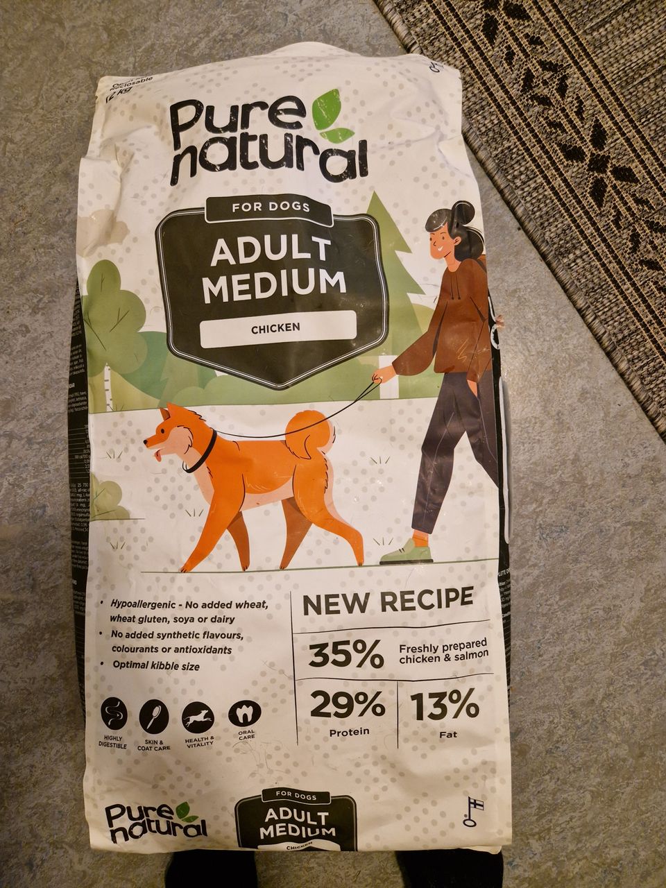 12 kg Pure natural kana koirannappulat