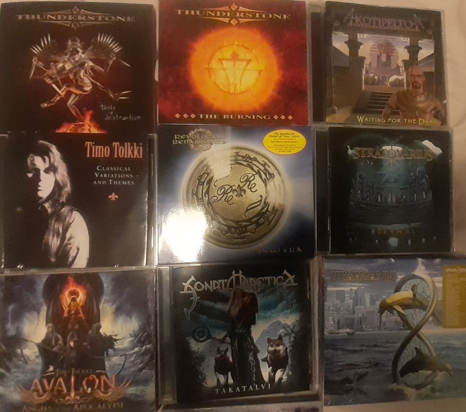 Stratovarius Sonata Arctica Thunderstone Avalon CD:t