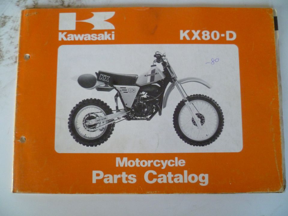 Kawasaki varaosakirja KX80-D 1980