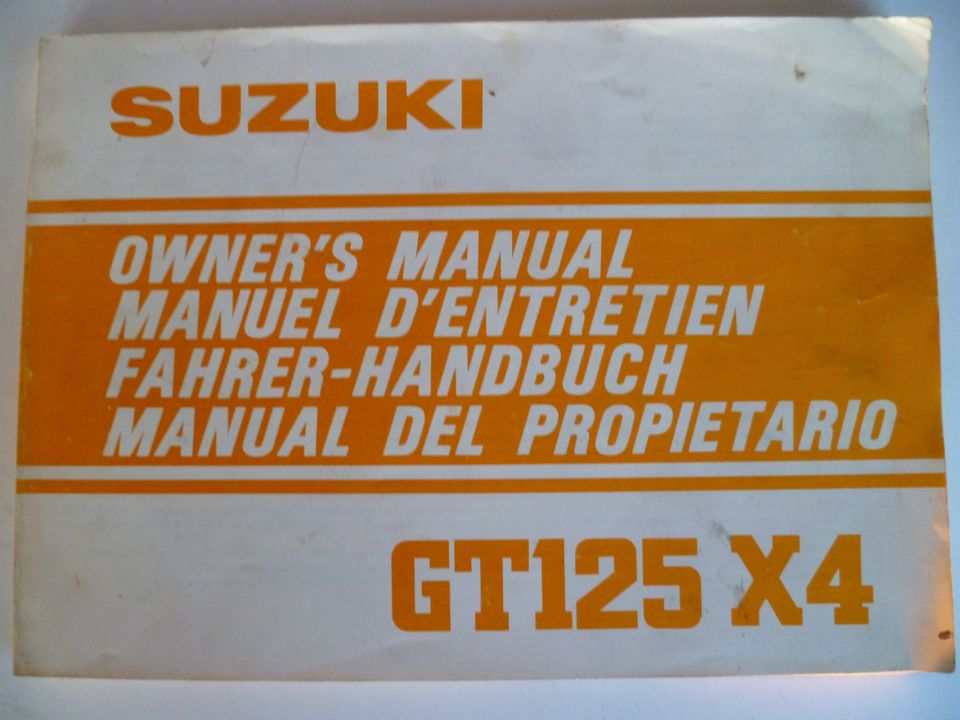 Suzuki GT125X4 1982 omistajan käsikirja