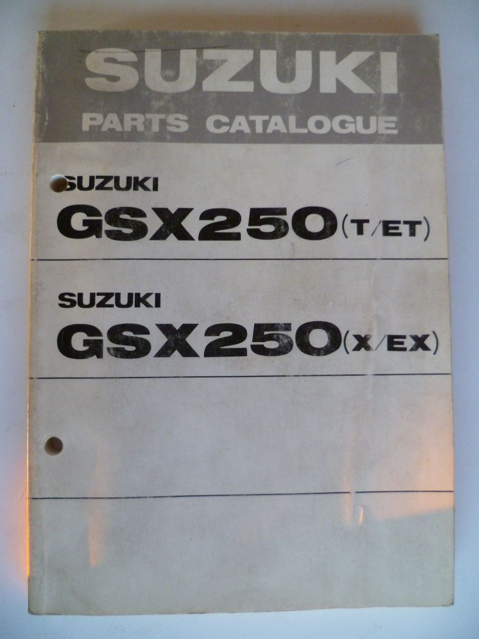Varaosakirja Suzuki GSX250 T/ET/X/EX 1981