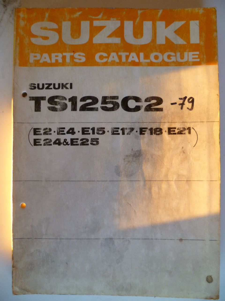 Varaosakirja Suzuki TS125C2 1979