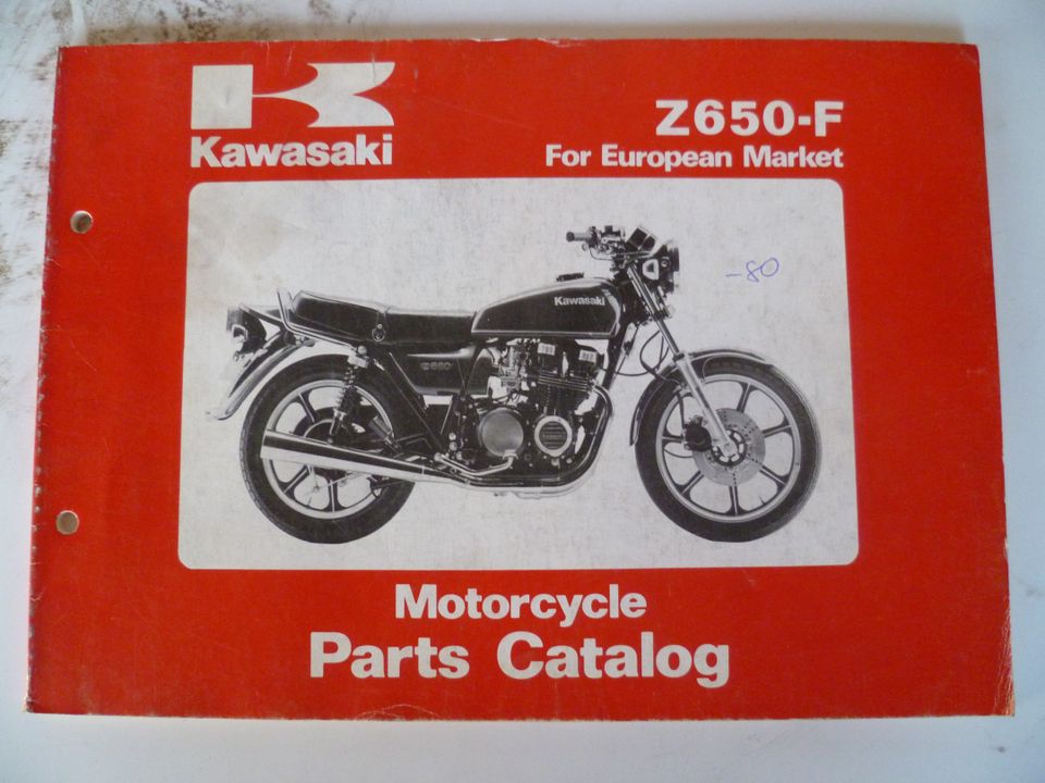 Kawasaki varaosakirja Z650-F 1980