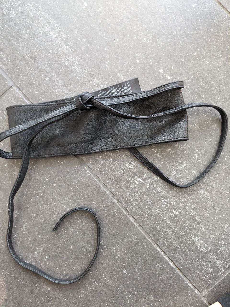 Pieces Vibs Leather Tie Waist Belt -vyö