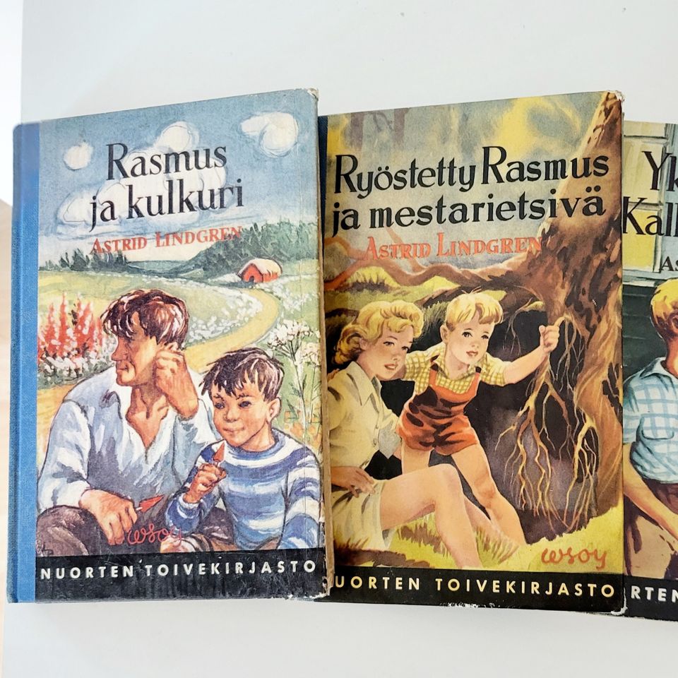 Kaksi Astrid Lindgrenin lastenkirjaa 50-luvulta á 5eur