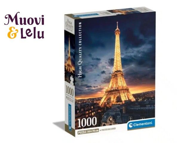 Palapeli 1000 palaa Eiffel-torni Clementoni UUSI 10,90