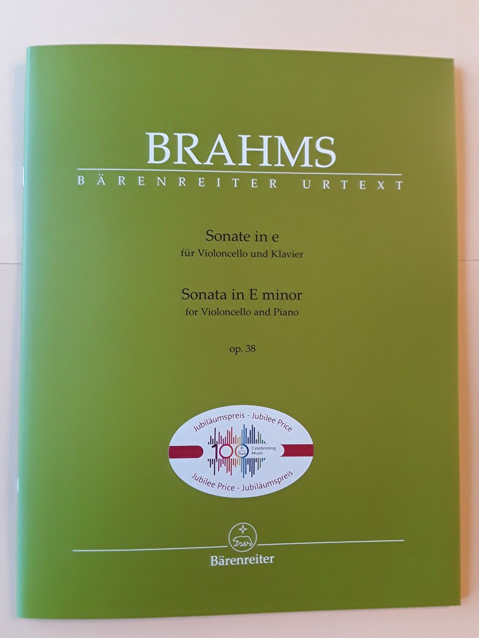 Nuotti: Brahms: Sellosonaatti e-molli, sello, piano
