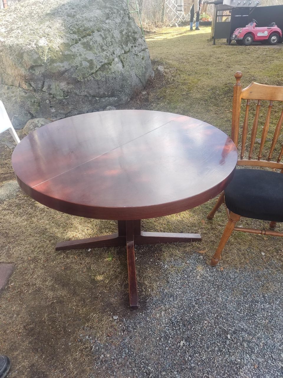 Antiikki pöytä ja 4kpl tuoleja