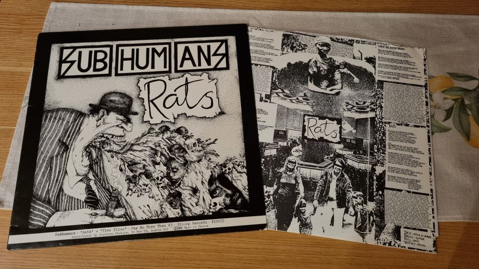 Subhumans: Time Flies + Rats LP; vinyyli