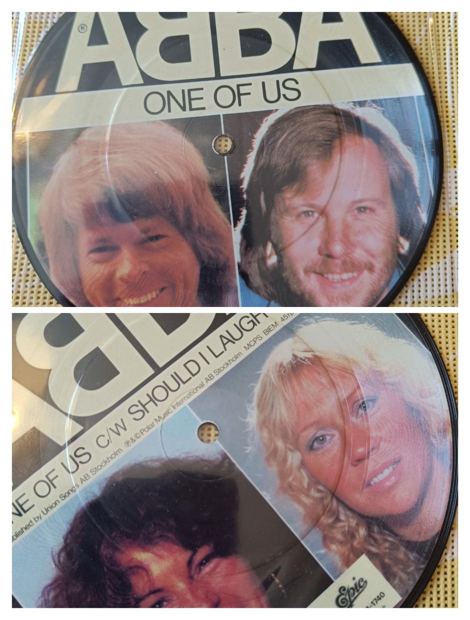 ABBA kuvasinglet One of Us ja The Winner Takes It All