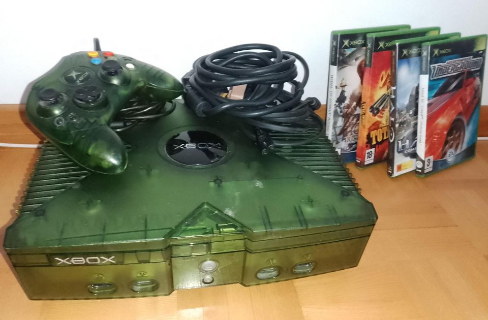 Microsoft Original Xbox Special Edition, Crystal Green – konsolipaketti