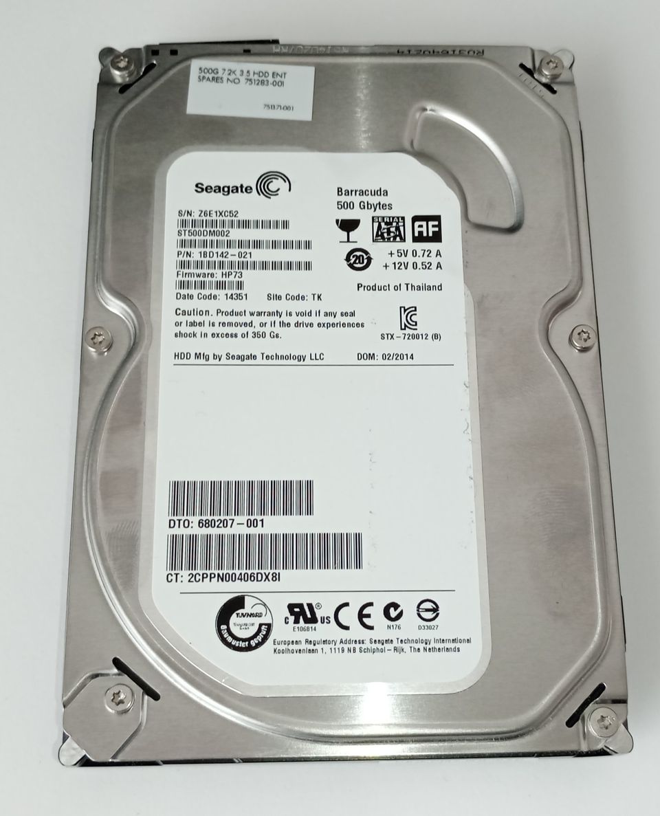 Kovalevy 3,5" Seagate Barracuda 500 GB