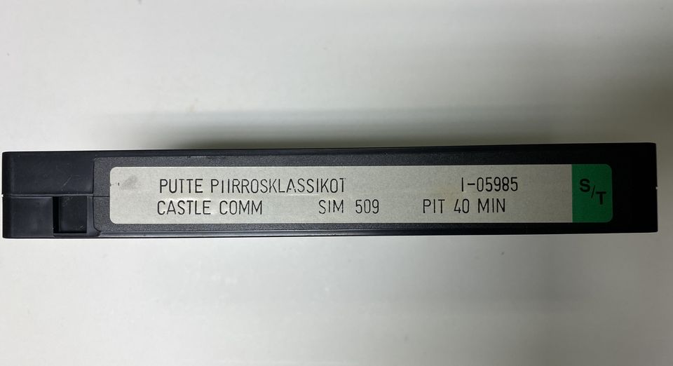 VHS-kasetti  Putte Piirrosklassikot