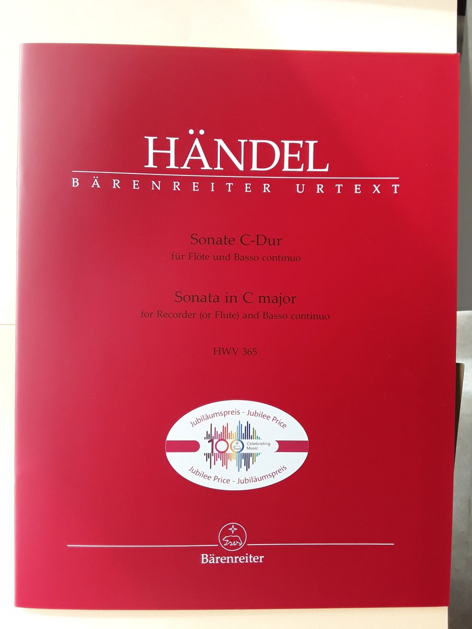 Nuotti: Händel: Sonate C, huilu, bc TARJOUS