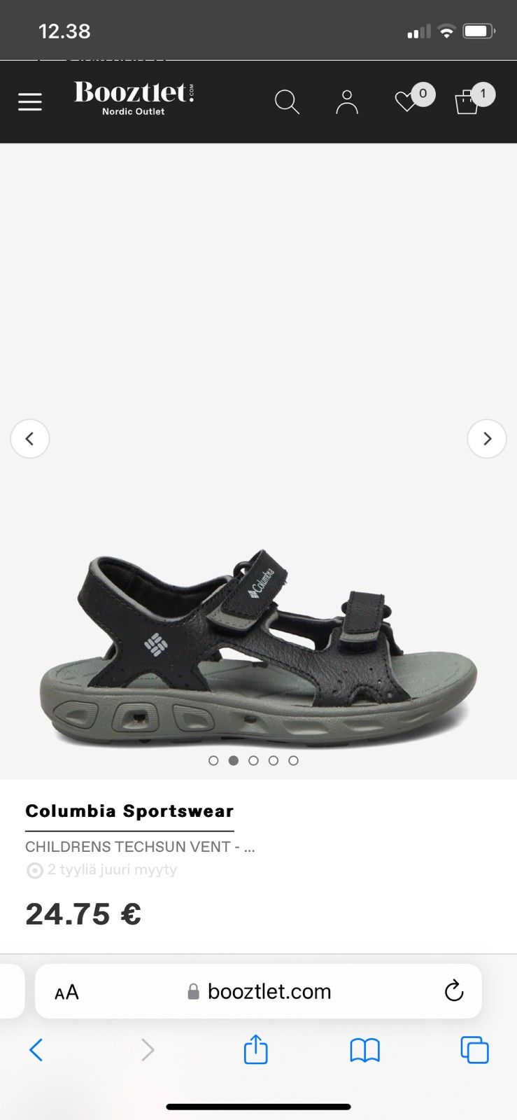 Ostan Columbia sandaalit koko 27