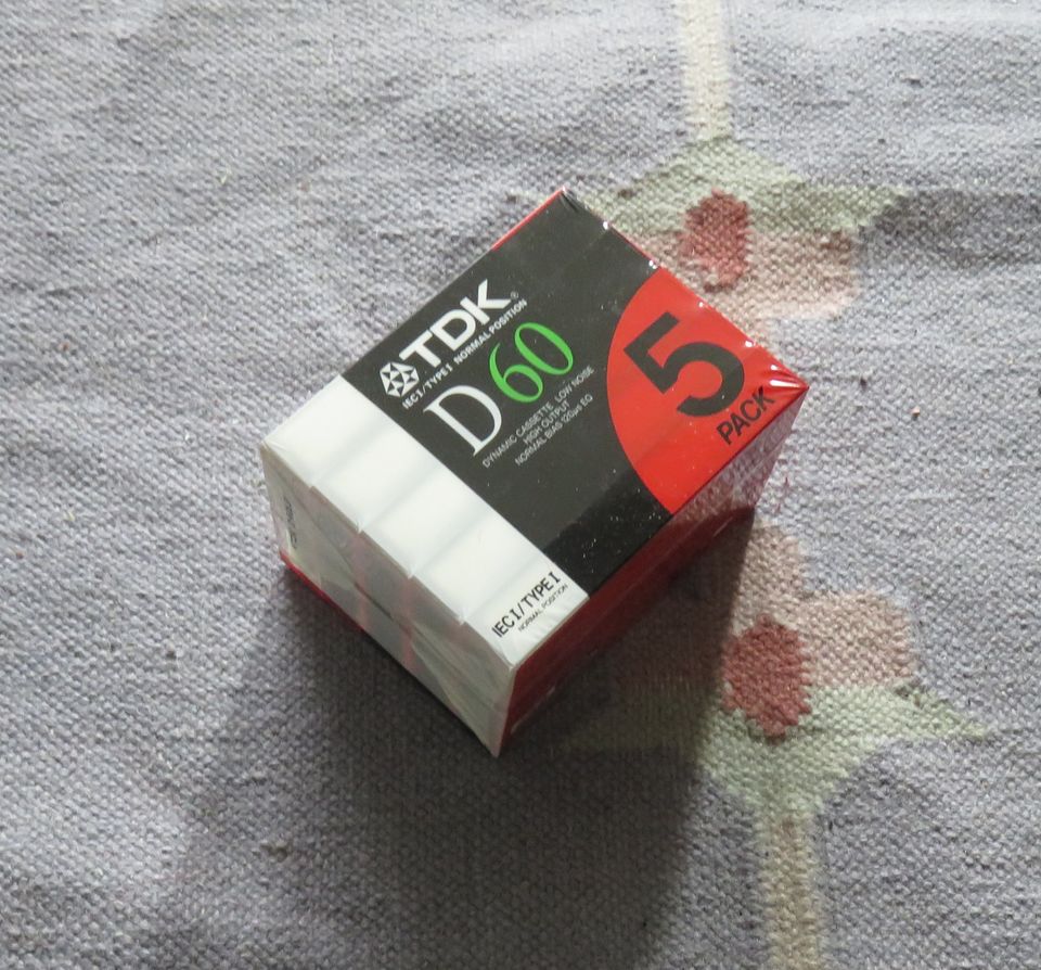 TDK D60 5 pack uudet C kasetit