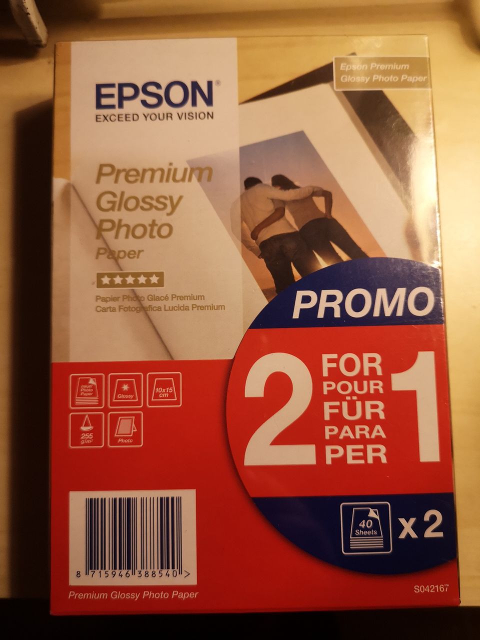 Epson 10x15 cm Premium kiiltävä valokuvapaperi