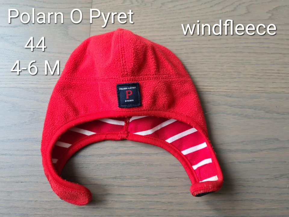 Polarn O Pyret hattu windfleece koko 4-6M