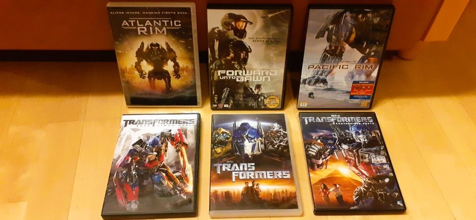 Dvd-leffoja Transformers,Atlantic Rim yms