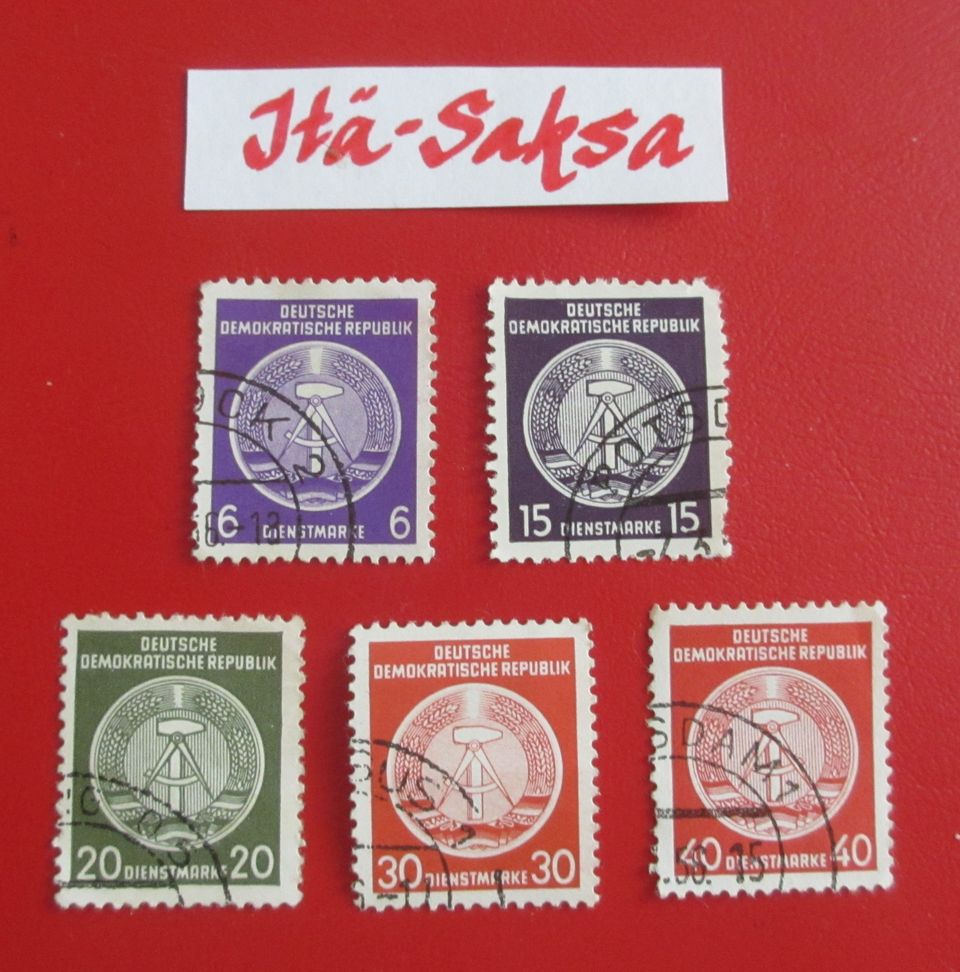 Postimerkit Dienstmarke stamp DDR