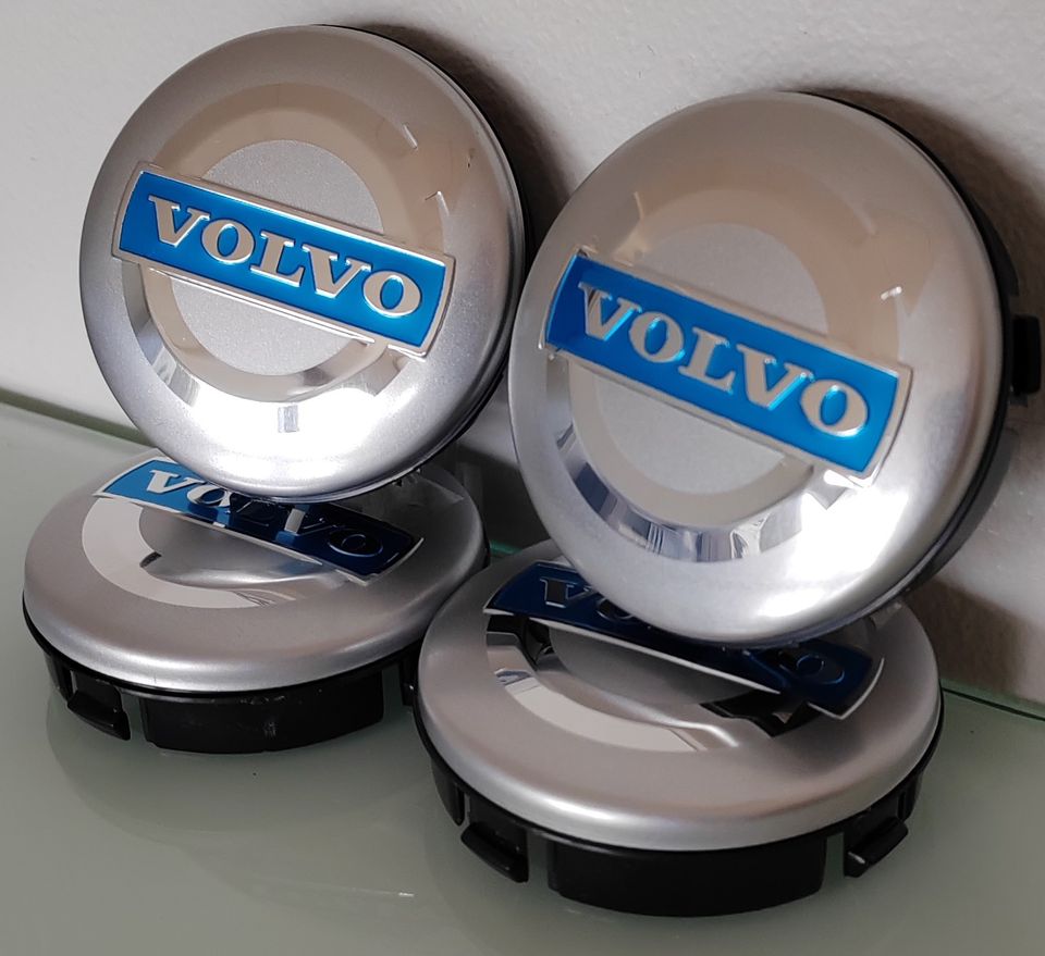 Volvo vannekeskiösarja, 4 kpl, 64mm hopea