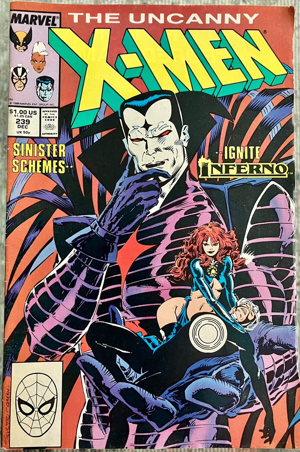 The Uncanny X-Men v. 1988-90 / erittäin hyväkuntoisia!