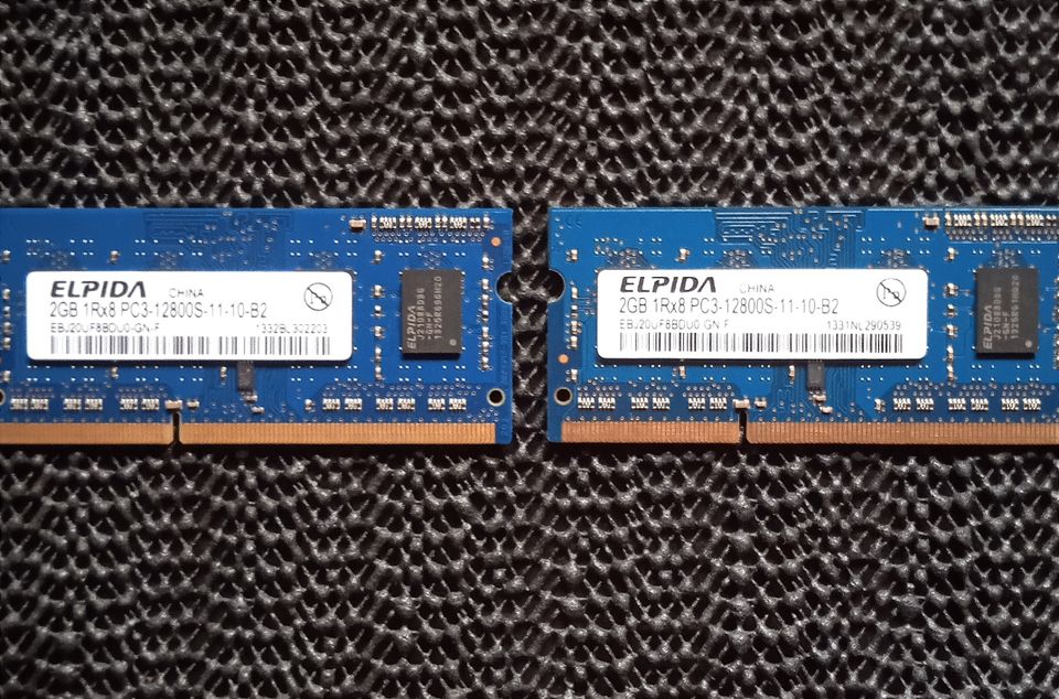 2 X 2GB DDR3 SODIMM - Läppärin muistit