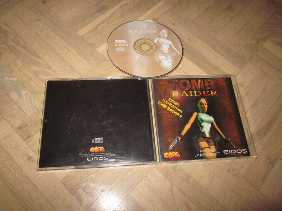 PC peli alkuperäisversio Eidos Tomb Raider 1 1996 CD ROM 90-luku vintage
