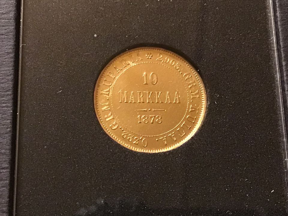kultaraha Suomi 10 mk 1878