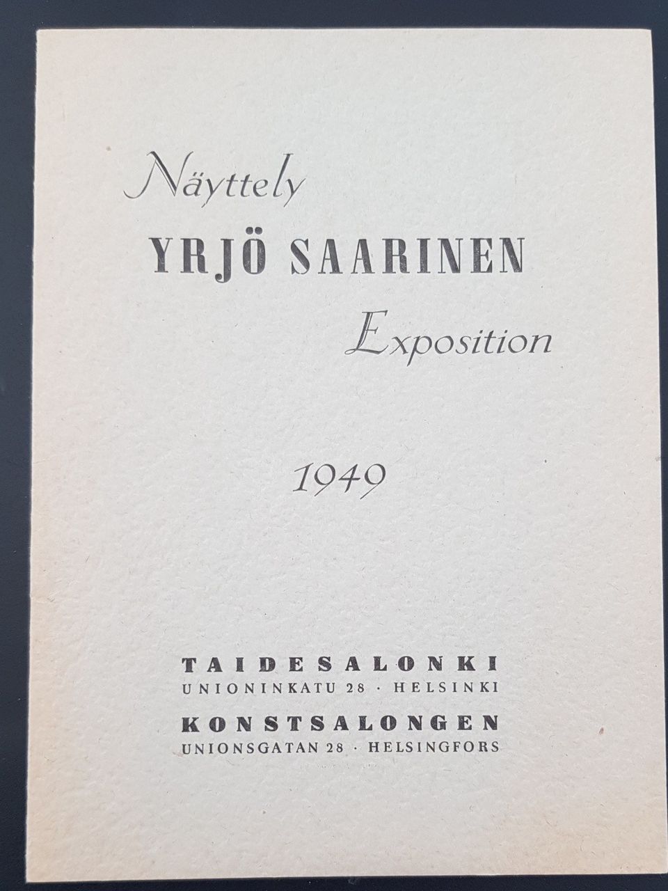 Yrjö Saarinen, Näyttelyluettelo * 1949 * Taidesalonki