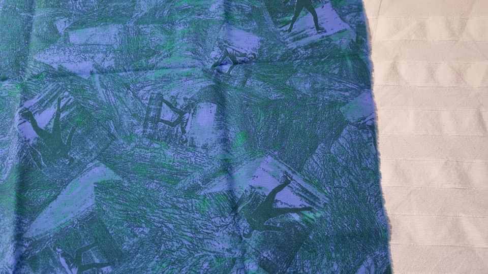 Retro luistelija kangas käsityö tekstiili