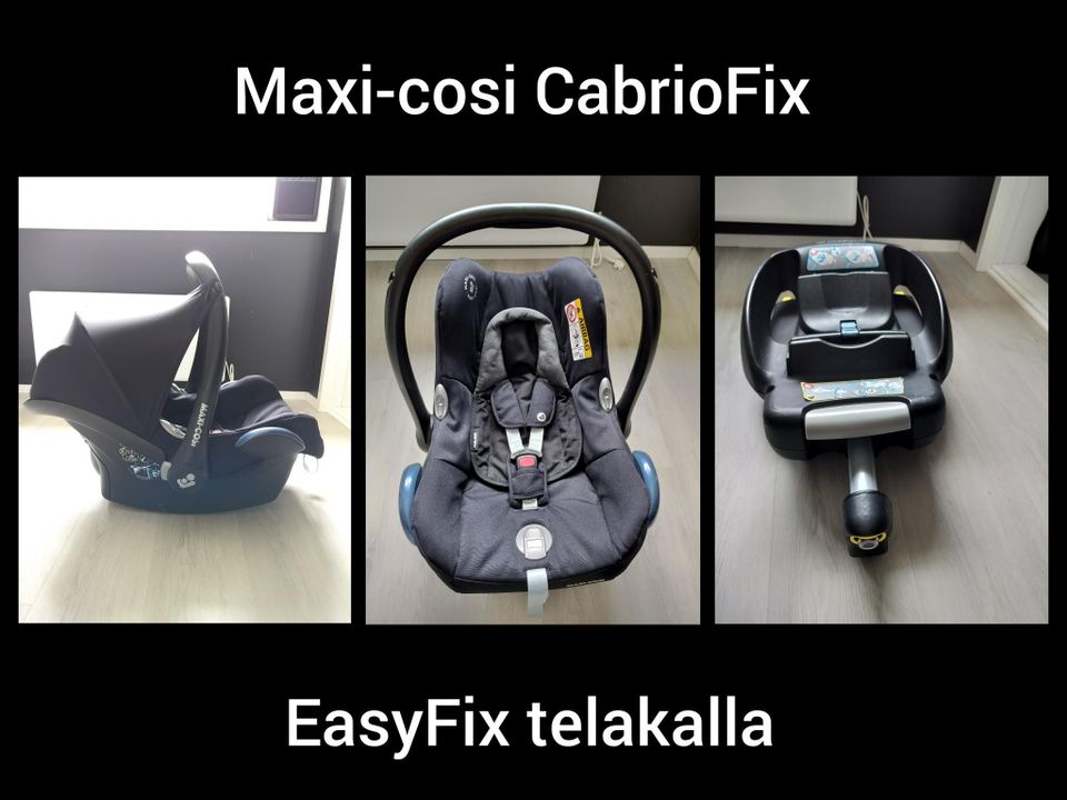 (VARATTU)Maxi-cosi cabriofix kaukalo easyfix telakalla