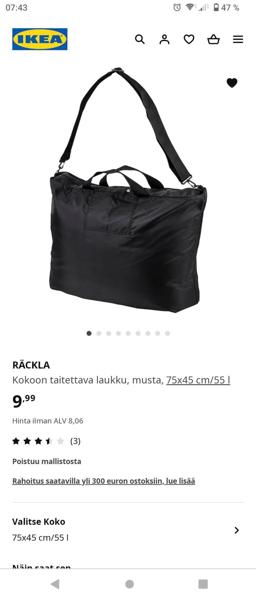 Laukku Räckla Ikea