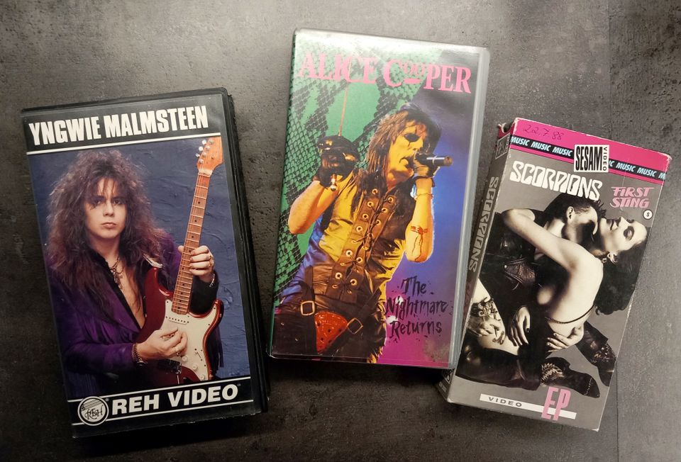 Rock/metal vhs 3kpl