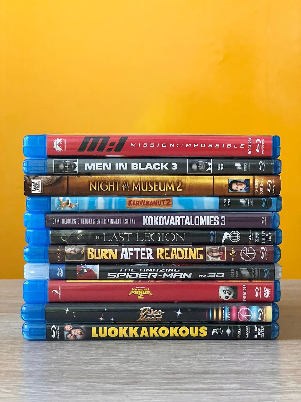 10kpl sekalainen läjä Blu-ray elokuvia (1kpl myyty)