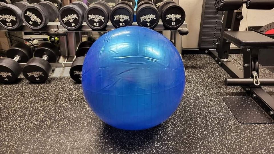 Sininen jumppapallo (55cm ja 75 cm)
