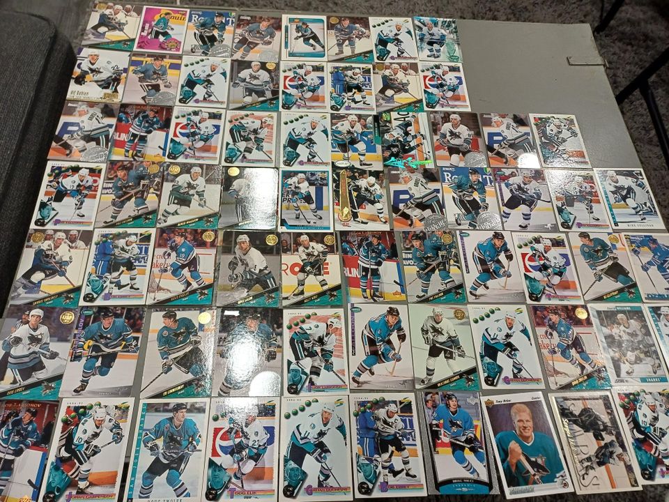 Jääkiekkokortteja NHL sharks 70kpl