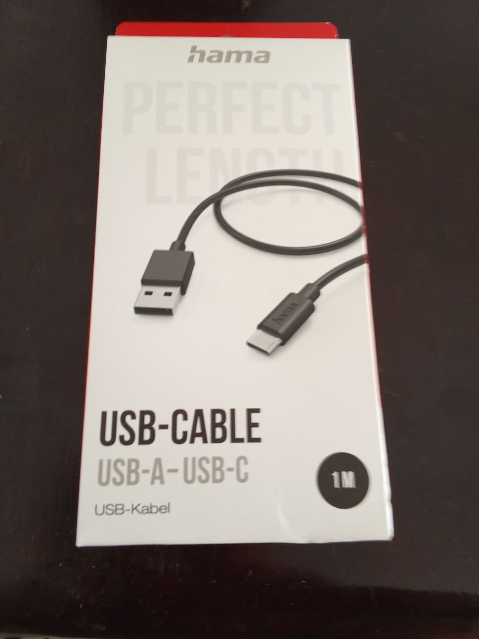 USB kaapeli musta 1 metrin paketissa oleva avaamaton 10€